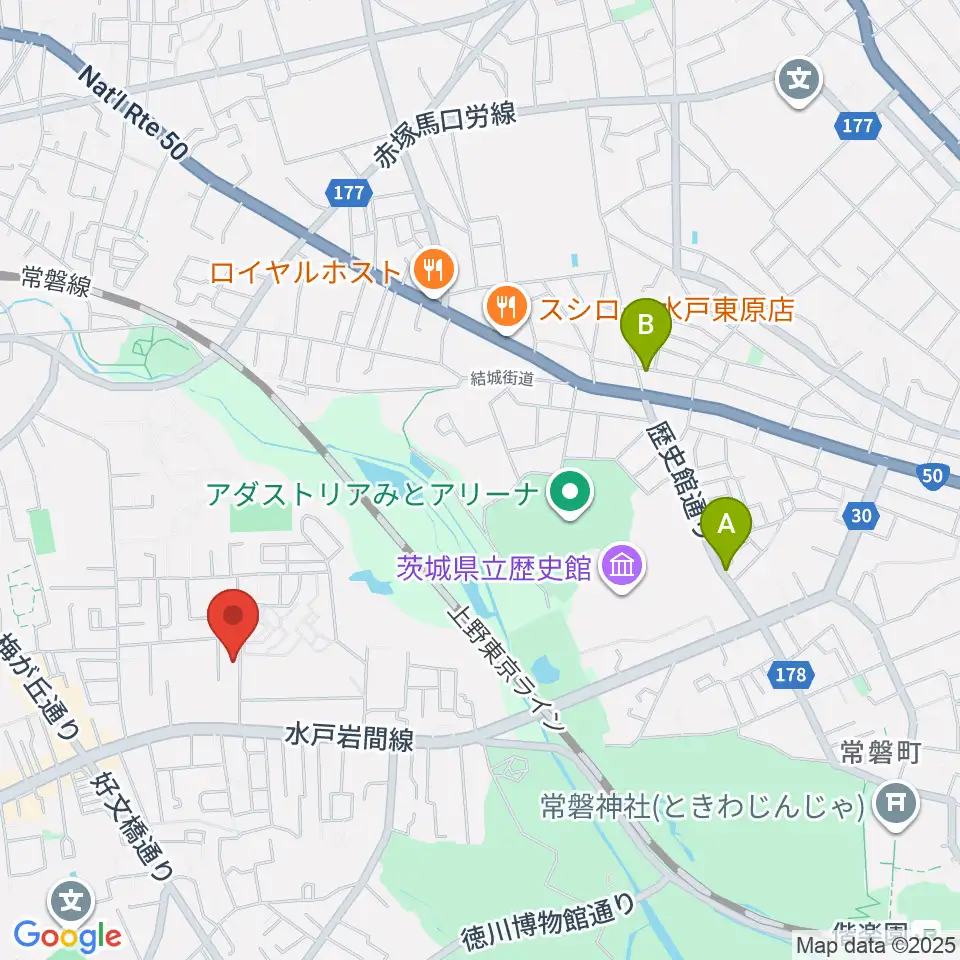 マルカート音楽教室周辺のホテル一覧地図