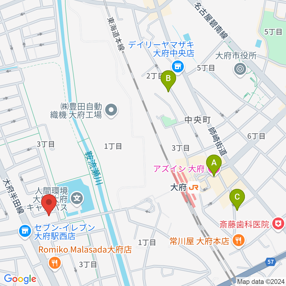 音楽教室ルチェンテ周辺のホテル一覧地図