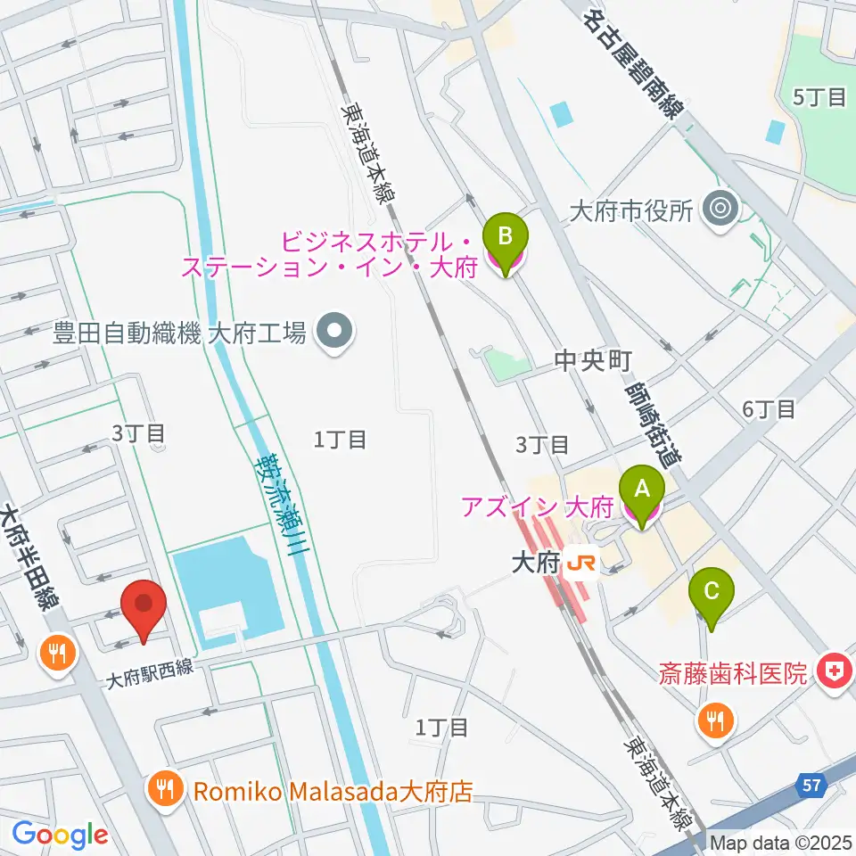 音楽教室ルチェンテ周辺のホテル一覧地図