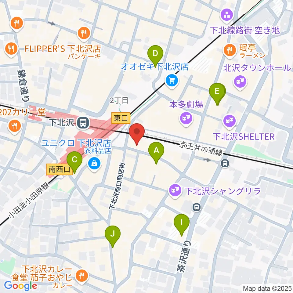 駅前劇場周辺のホテル一覧地図