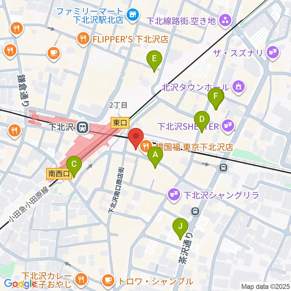 駅前劇場周辺のホテル一覧地図