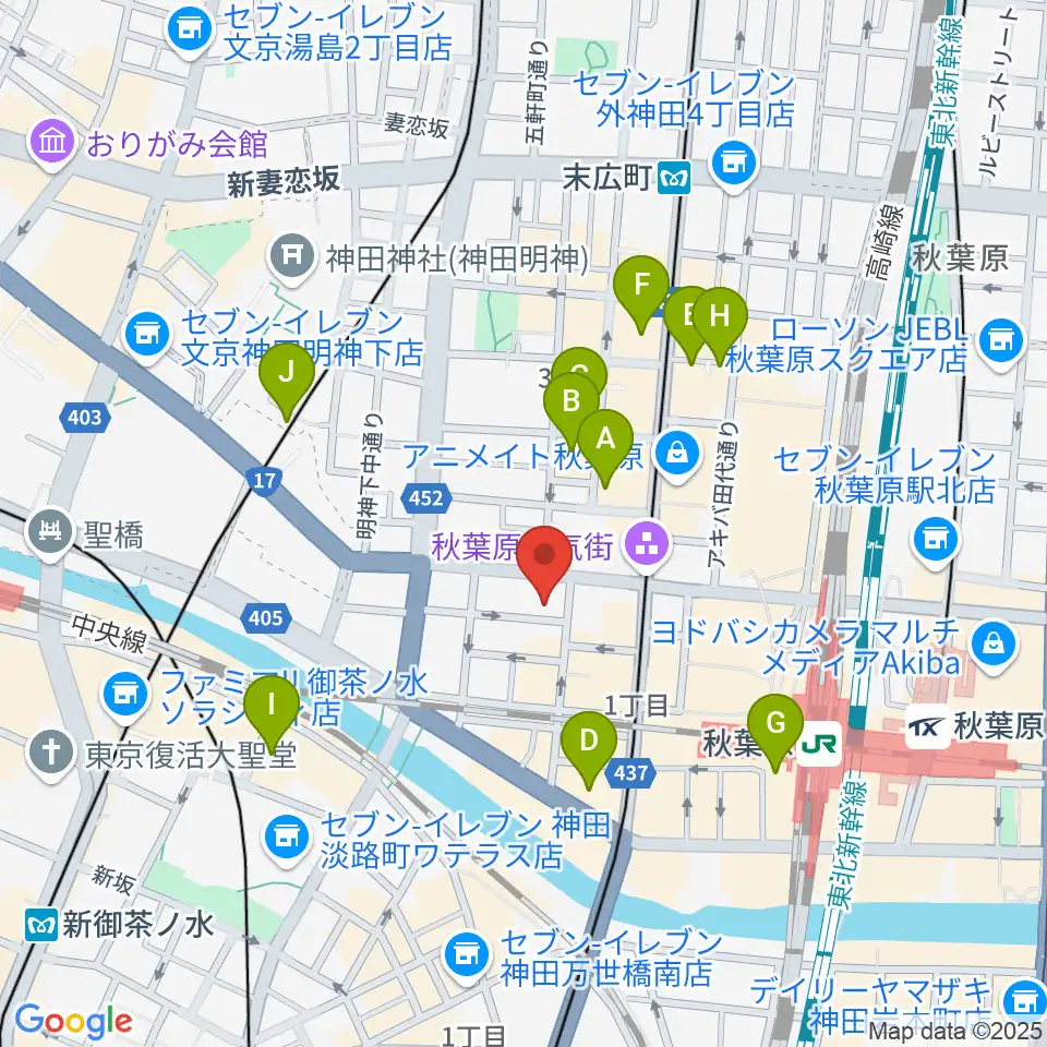 AKIBAカルチャーズ劇場周辺のホテル一覧地図