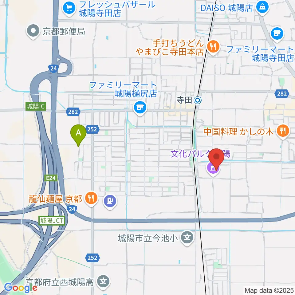 文化パルク城陽周辺のホテル一覧地図