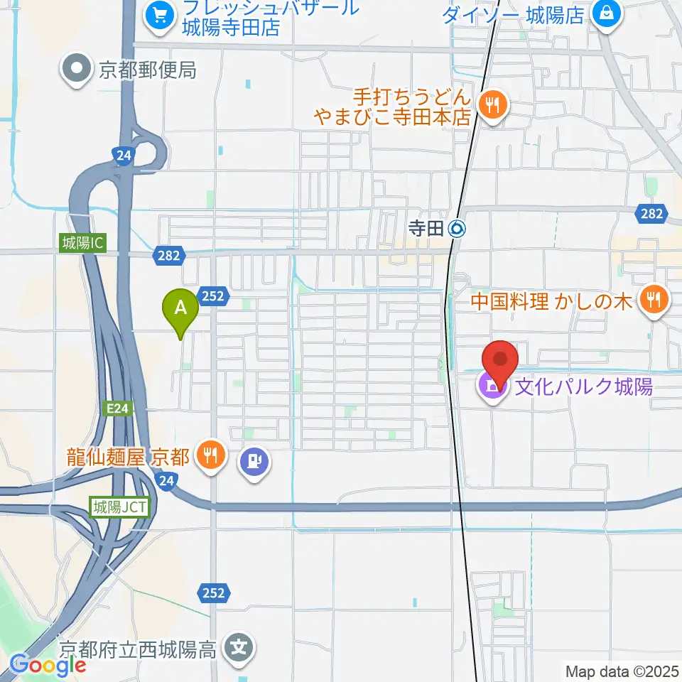 文化パルク城陽周辺のホテル一覧地図