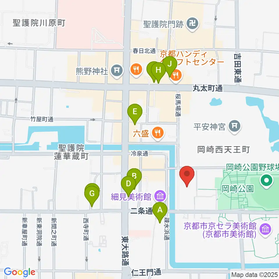 ロームシアター京都周辺のホテル一覧地図