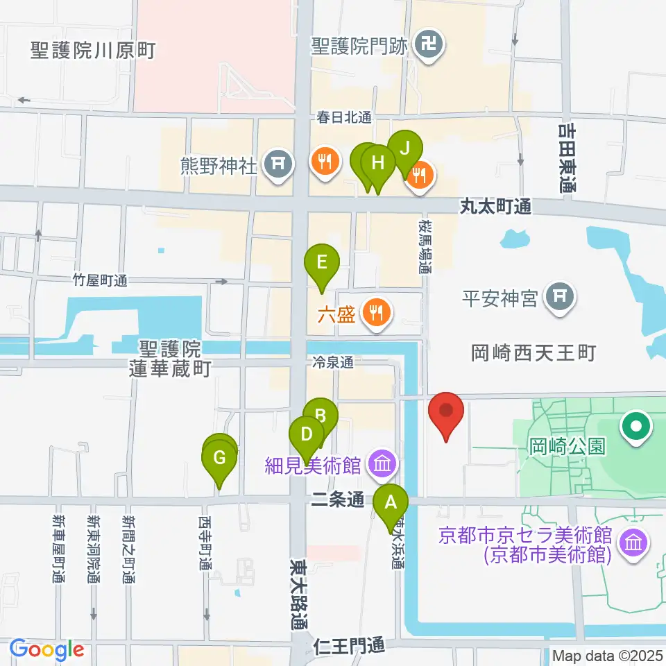 ロームシアター京都周辺のホテル一覧地図