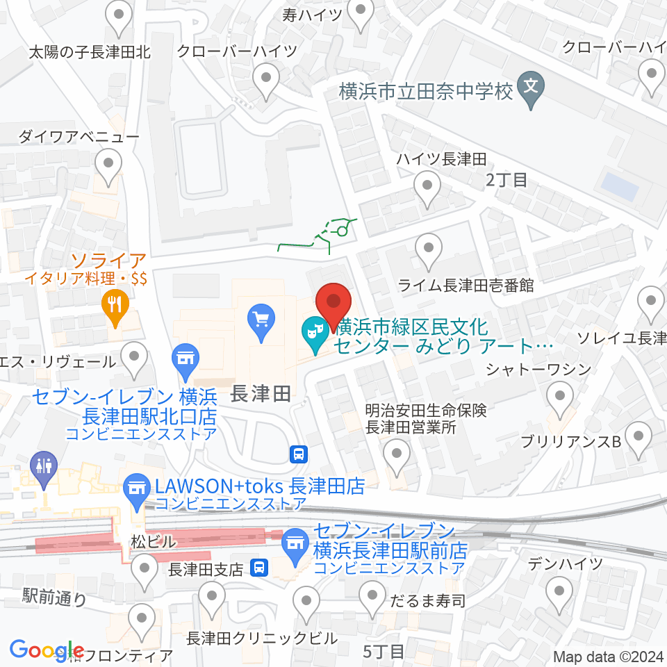 みどりアートパーク（横浜市緑区民文化センター）周辺のホテル一覧地図