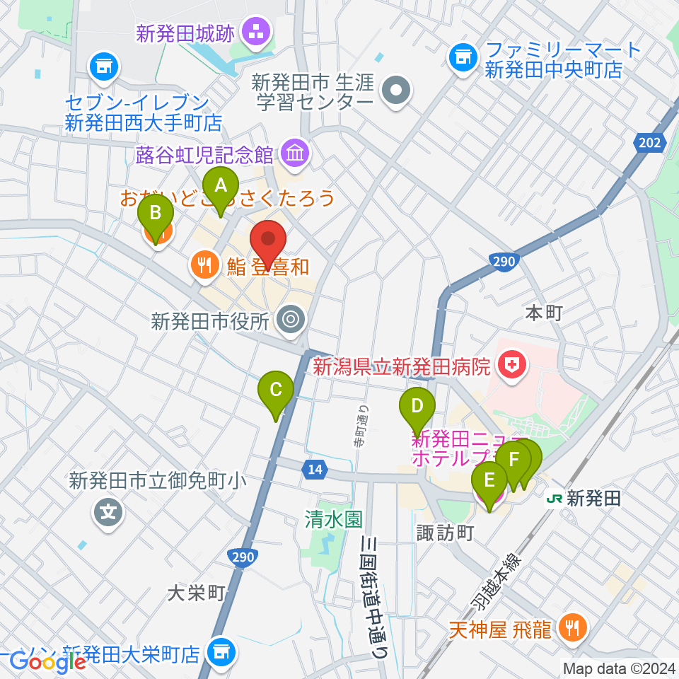 SHOWBEN小僧周辺のホテル一覧地図