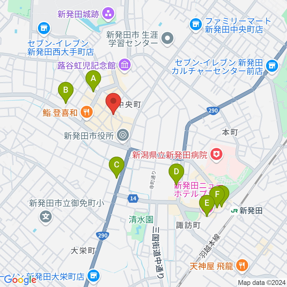 SHOWBEN小僧周辺のホテル一覧地図