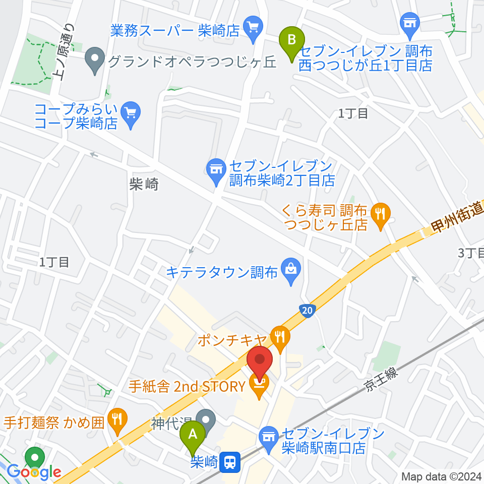 柴崎MISS YOU周辺のホテル一覧地図