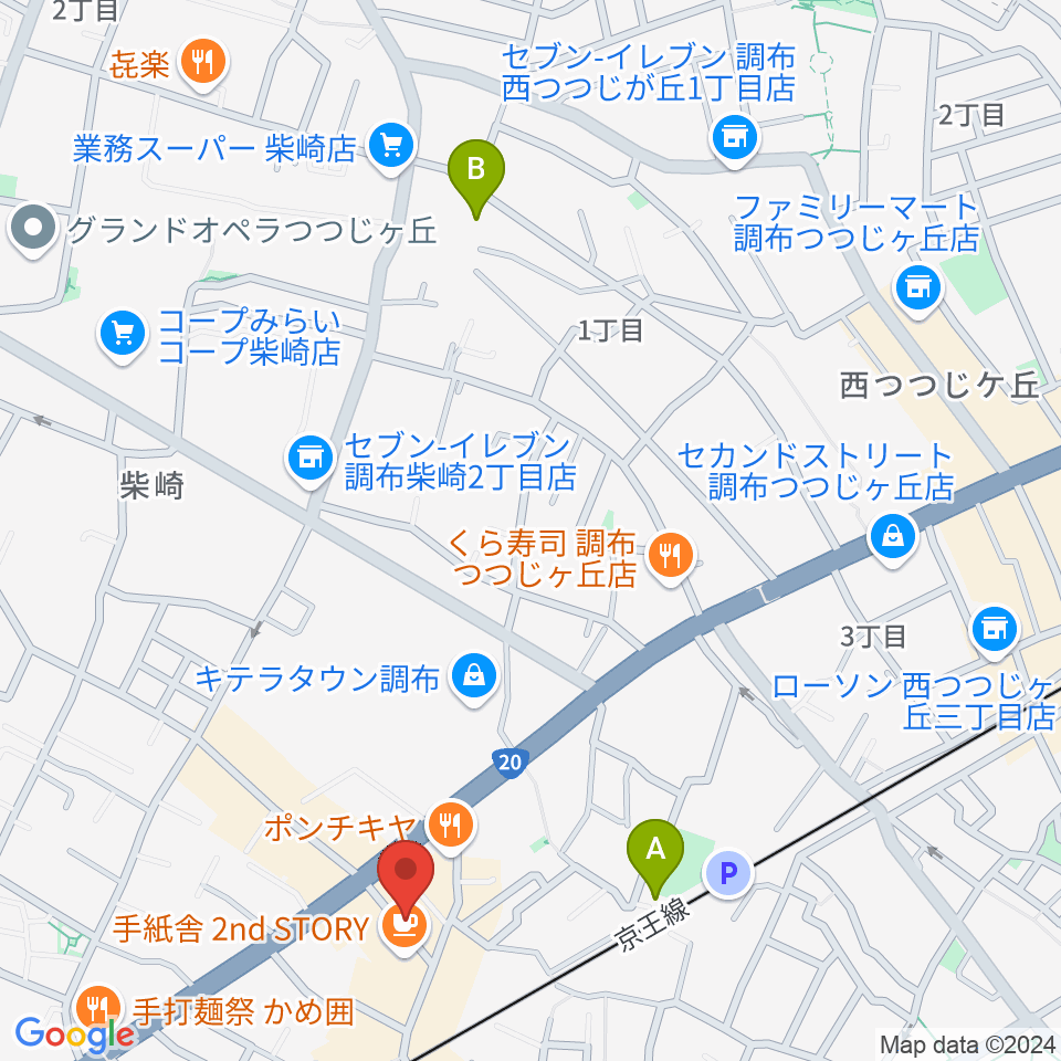 柴崎MISS YOU周辺のホテル一覧地図