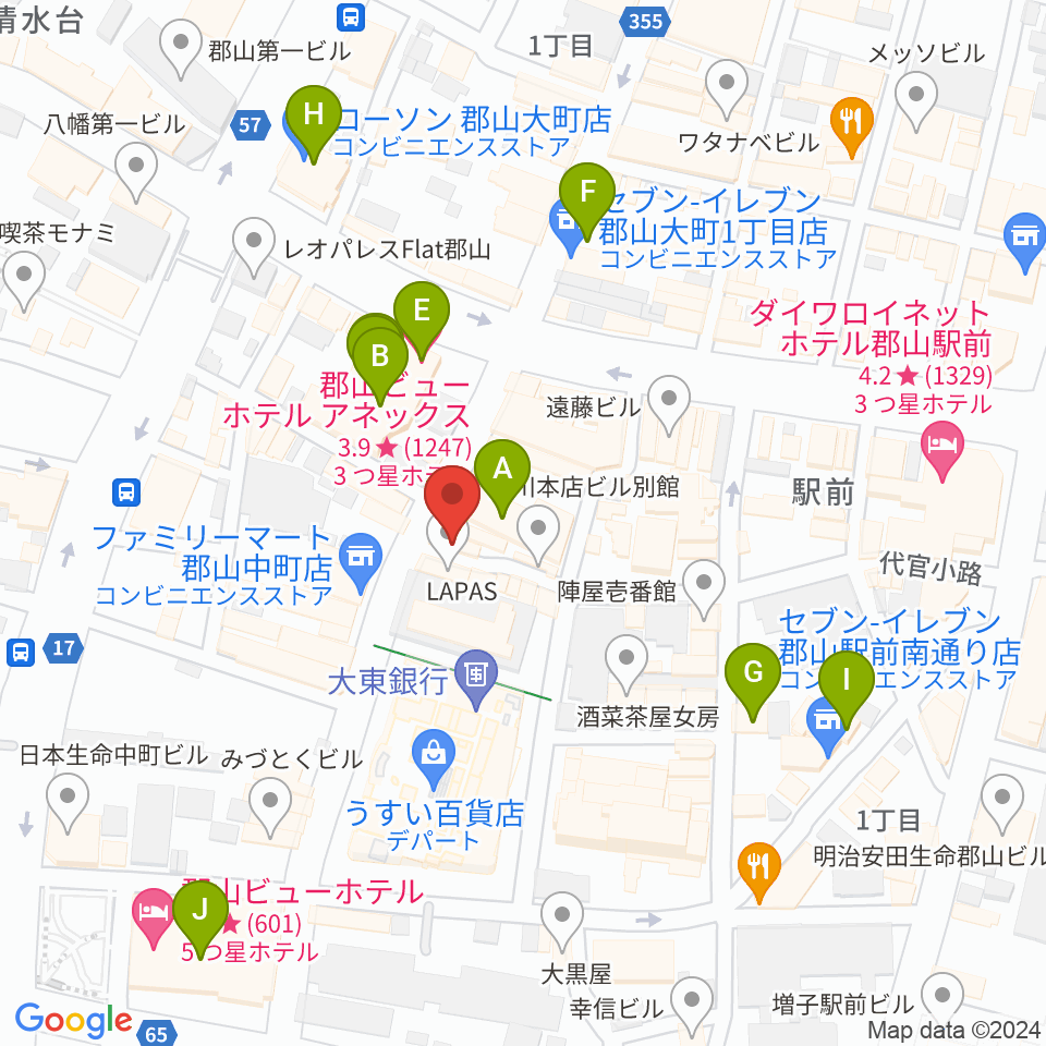studio tissue★box周辺のホテル一覧地図