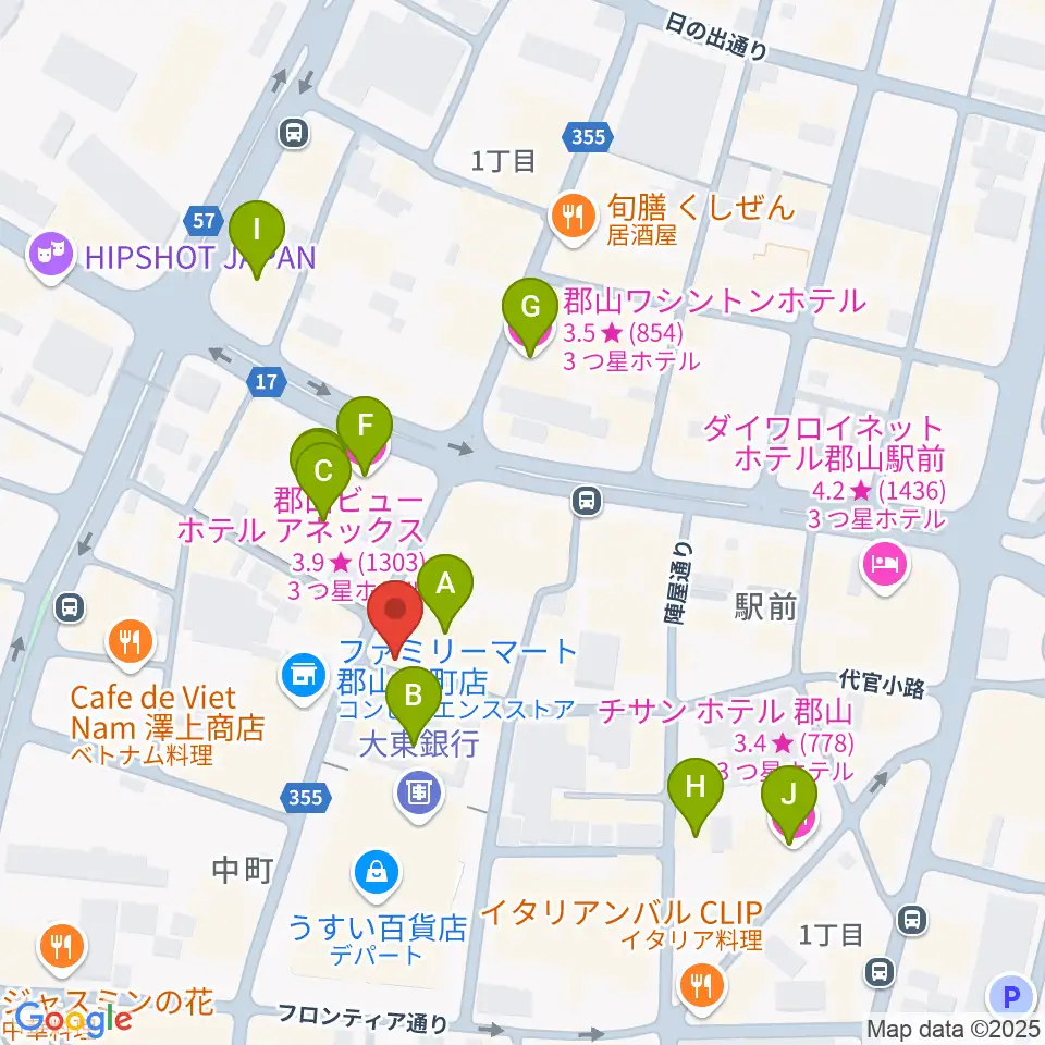 studio tissue★box周辺のホテル一覧地図