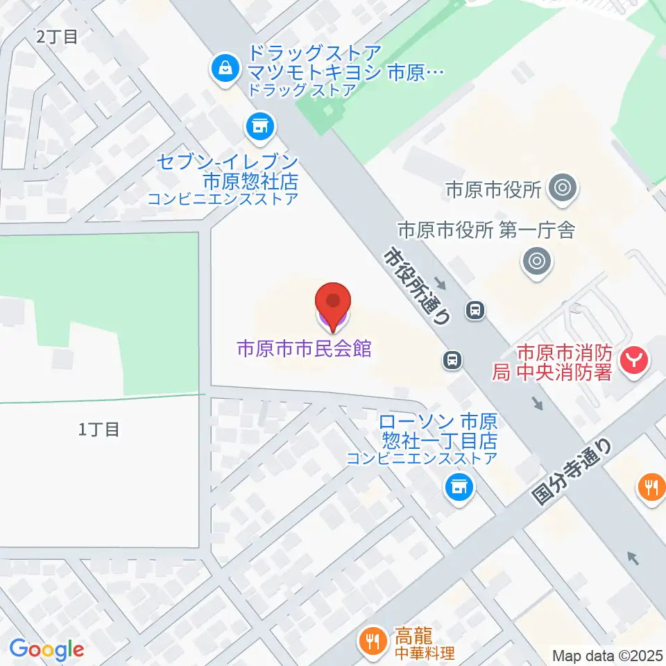 市原市市民会館周辺のホテル一覧地図
