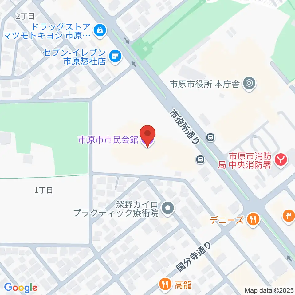 市原市市民会館周辺のホテル一覧地図