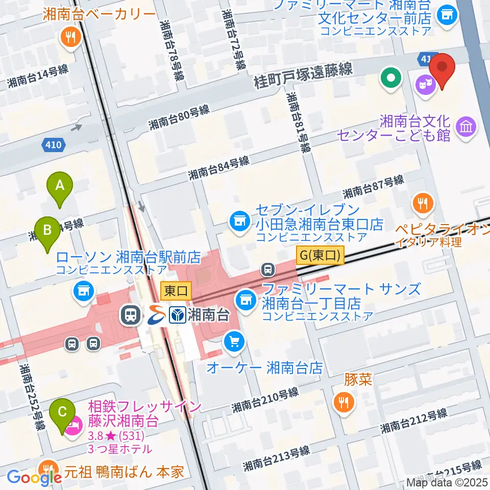 湘南台文化センター市民シアター周辺のホテル一覧地図