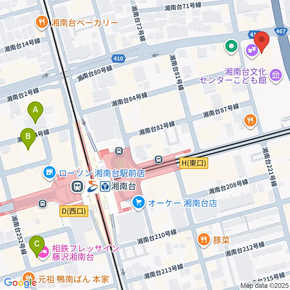 湘南台文化センター市民シアター周辺のホテル一覧地図