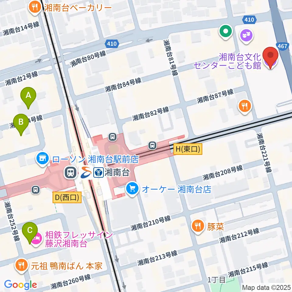 湘南台文化センターこども館周辺のホテル一覧地図