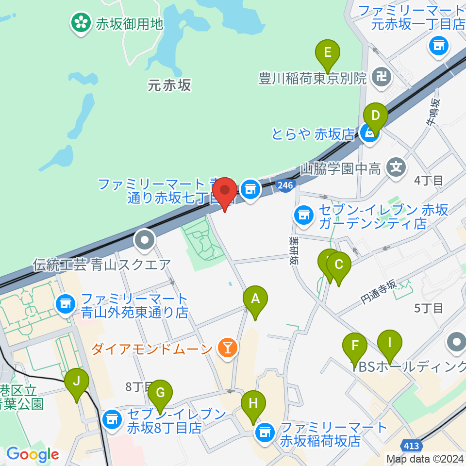 草月会館 草月ホール周辺のホテル一覧地図