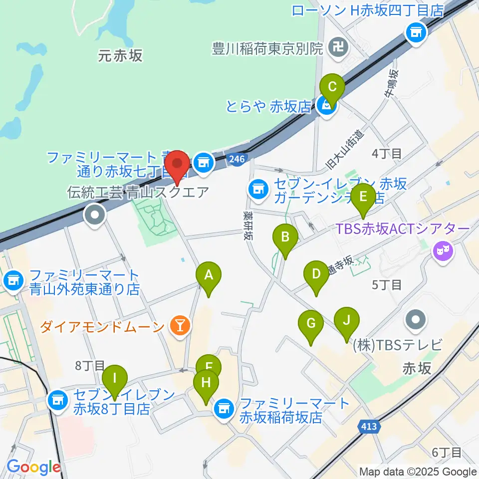 草月会館 草月ホール周辺のホテル一覧地図