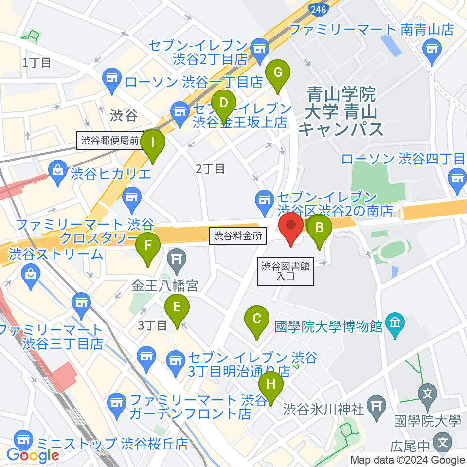 ベルサール渋谷ファースト周辺のホテル一覧地図