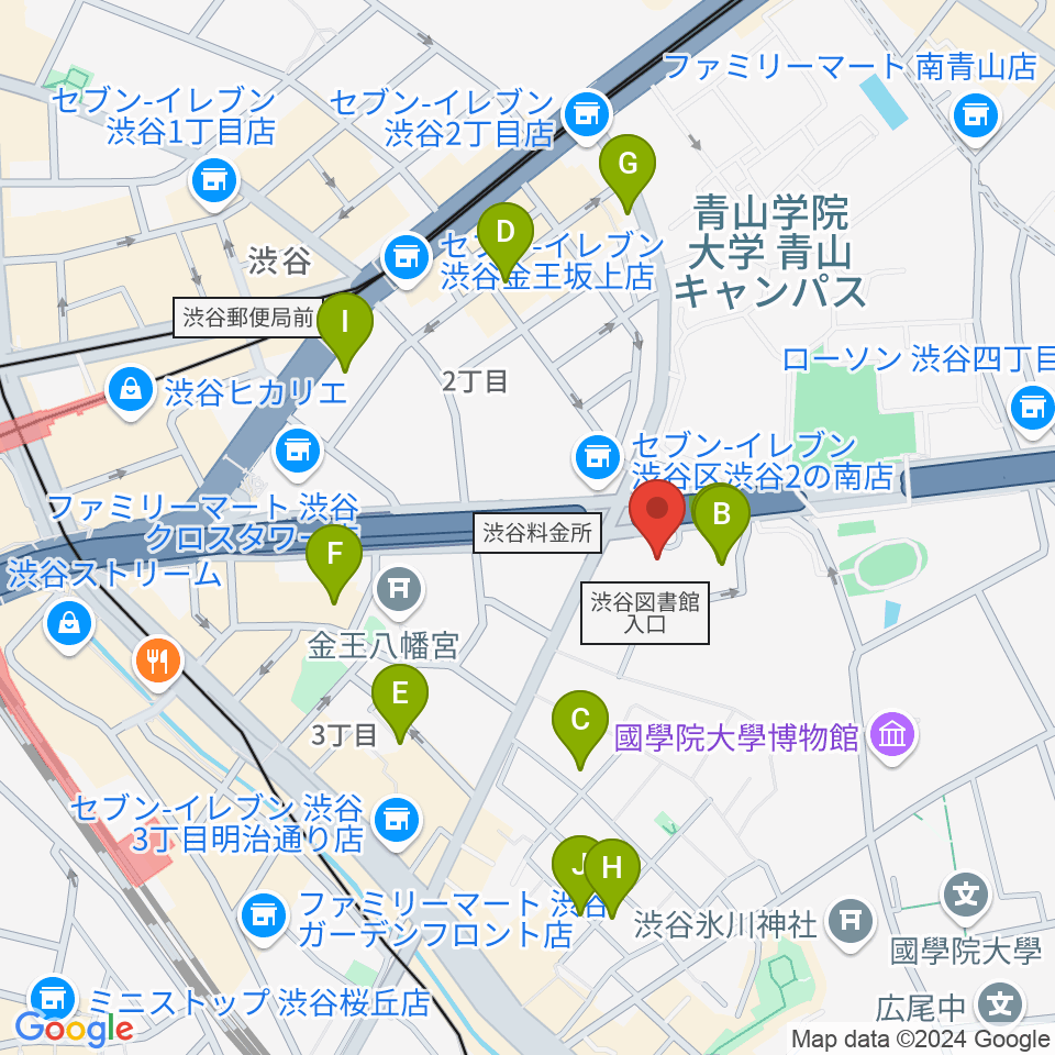 ベルサール渋谷ファースト周辺のホテル一覧地図