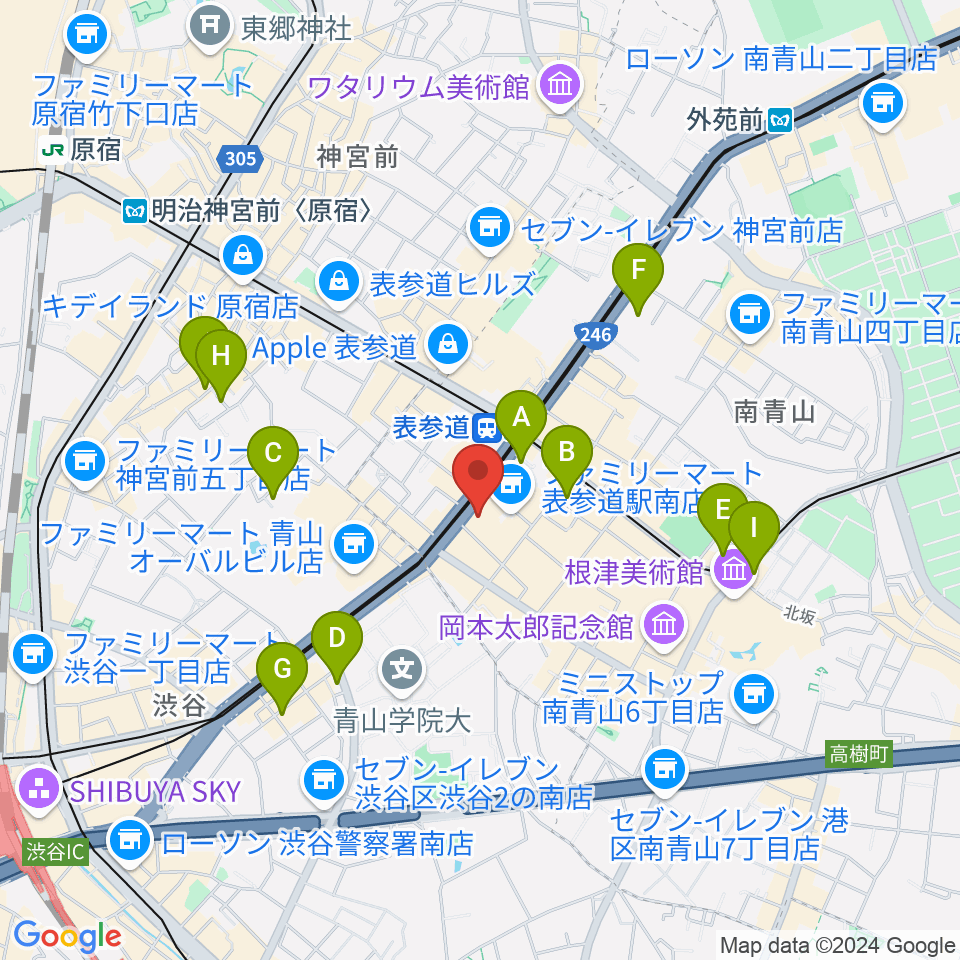 表参道スパイラルホール周辺のホテル一覧地図