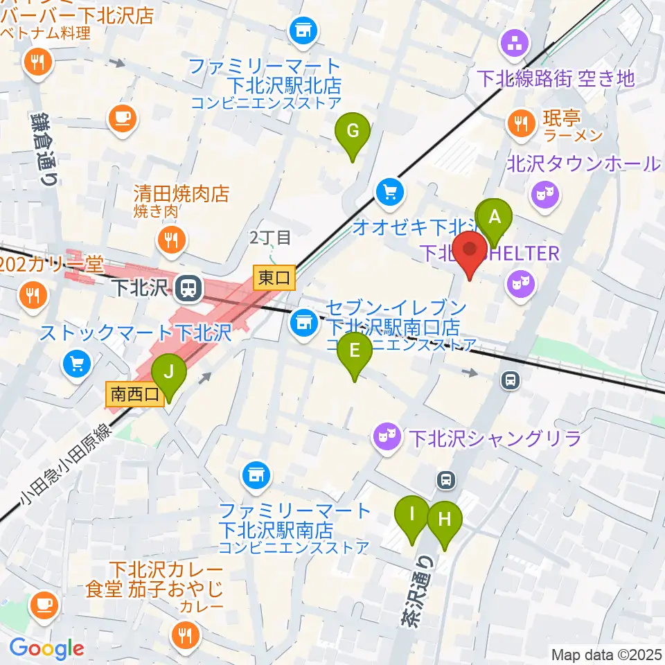 劇・小劇場周辺のホテル一覧地図