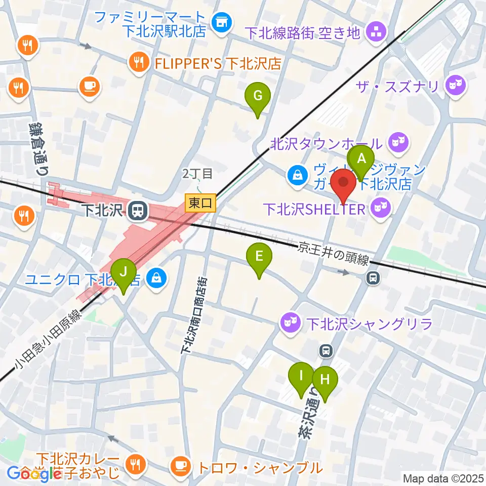 劇・小劇場周辺のホテル一覧地図