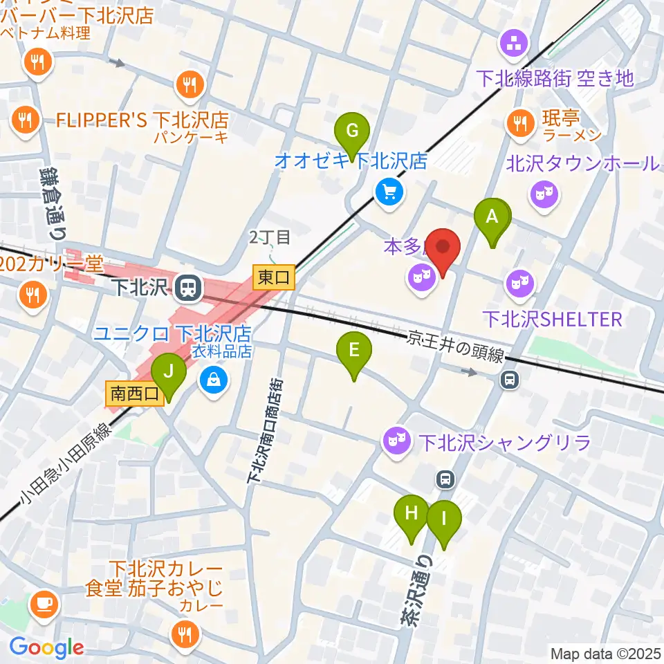 小劇場楽園周辺のホテル一覧地図