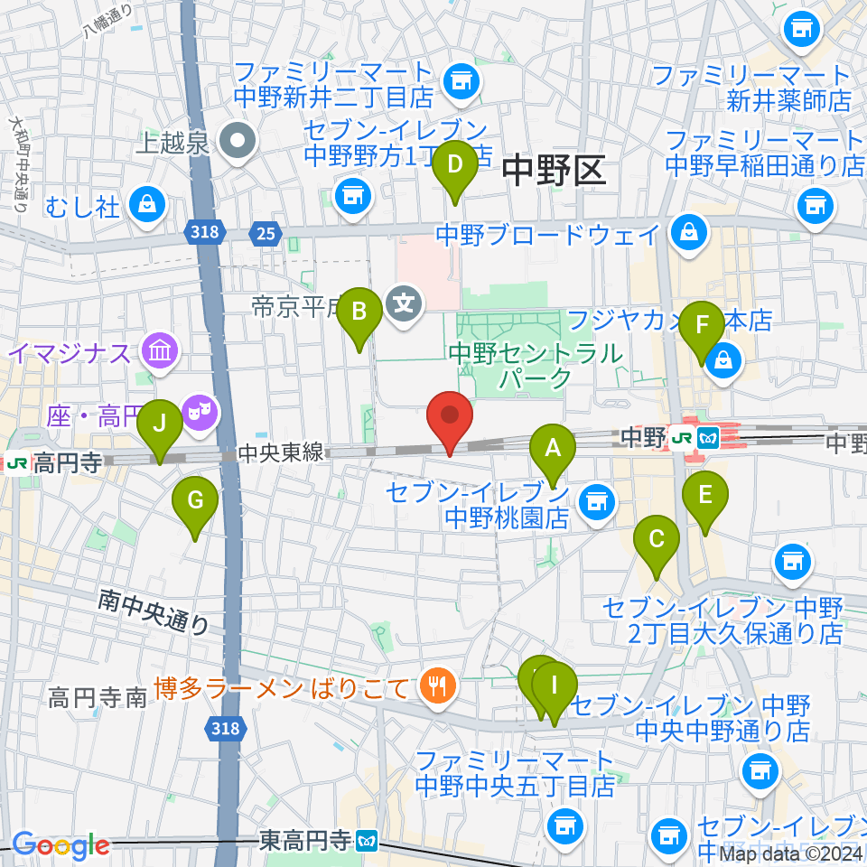 テルプシコール周辺のホテル一覧地図