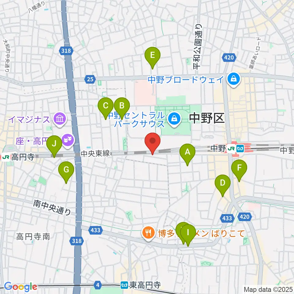 テルプシコール周辺のホテル一覧地図