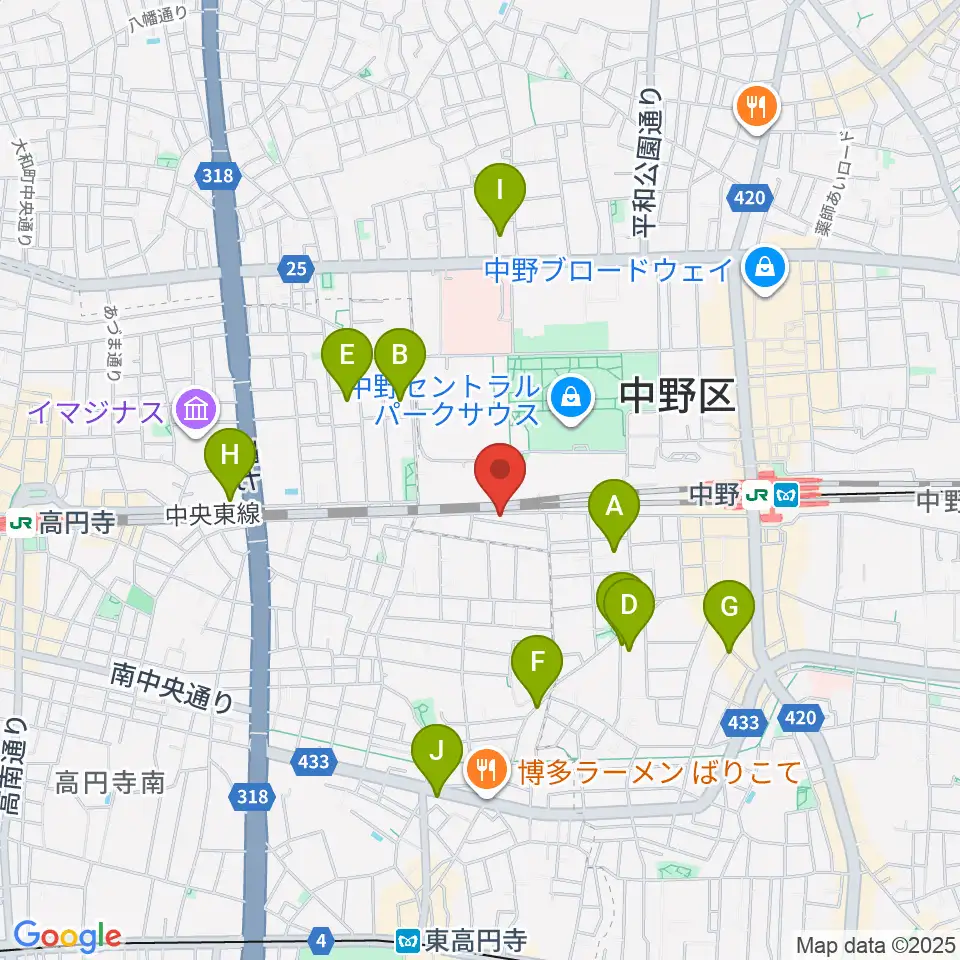 テルプシコール周辺のホテル一覧地図
