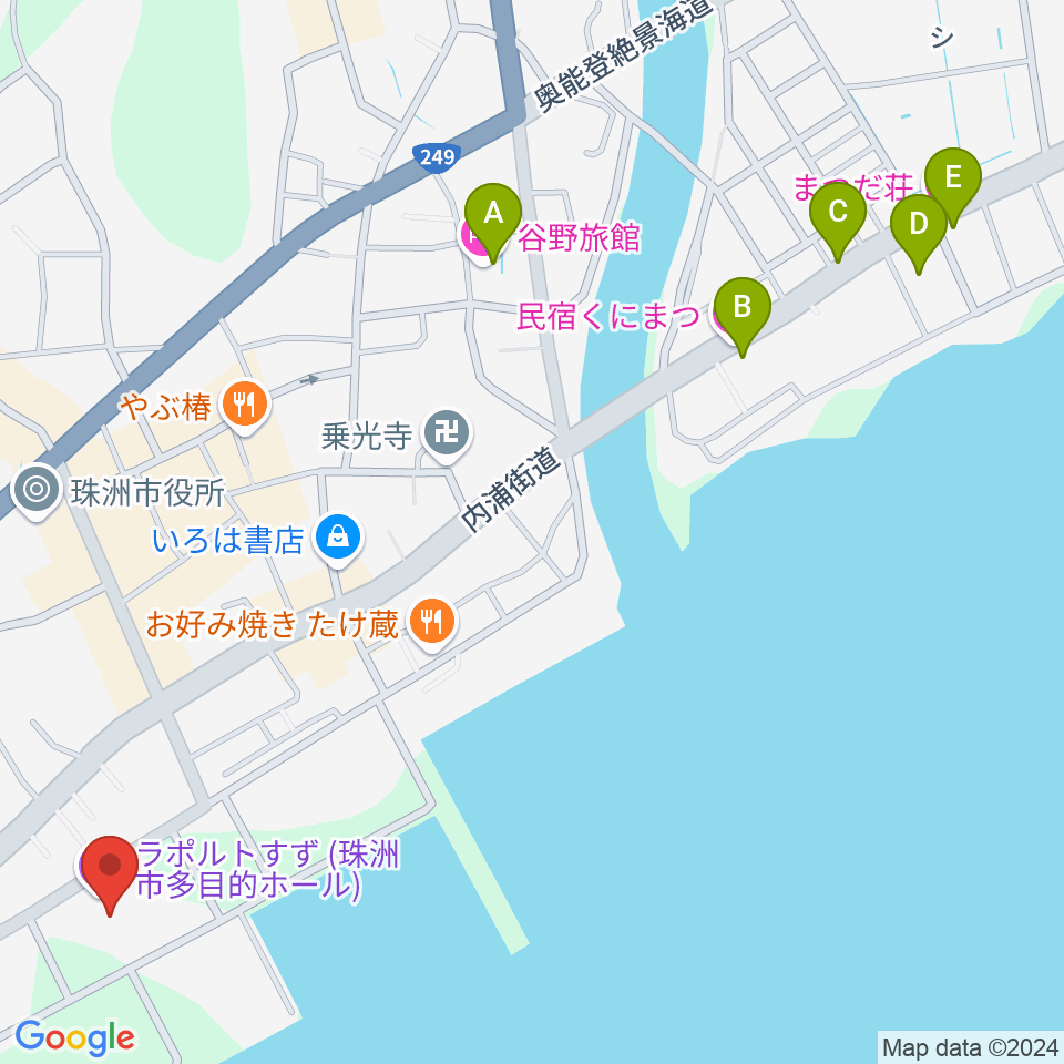 ラポルトすず周辺のホテル一覧地図