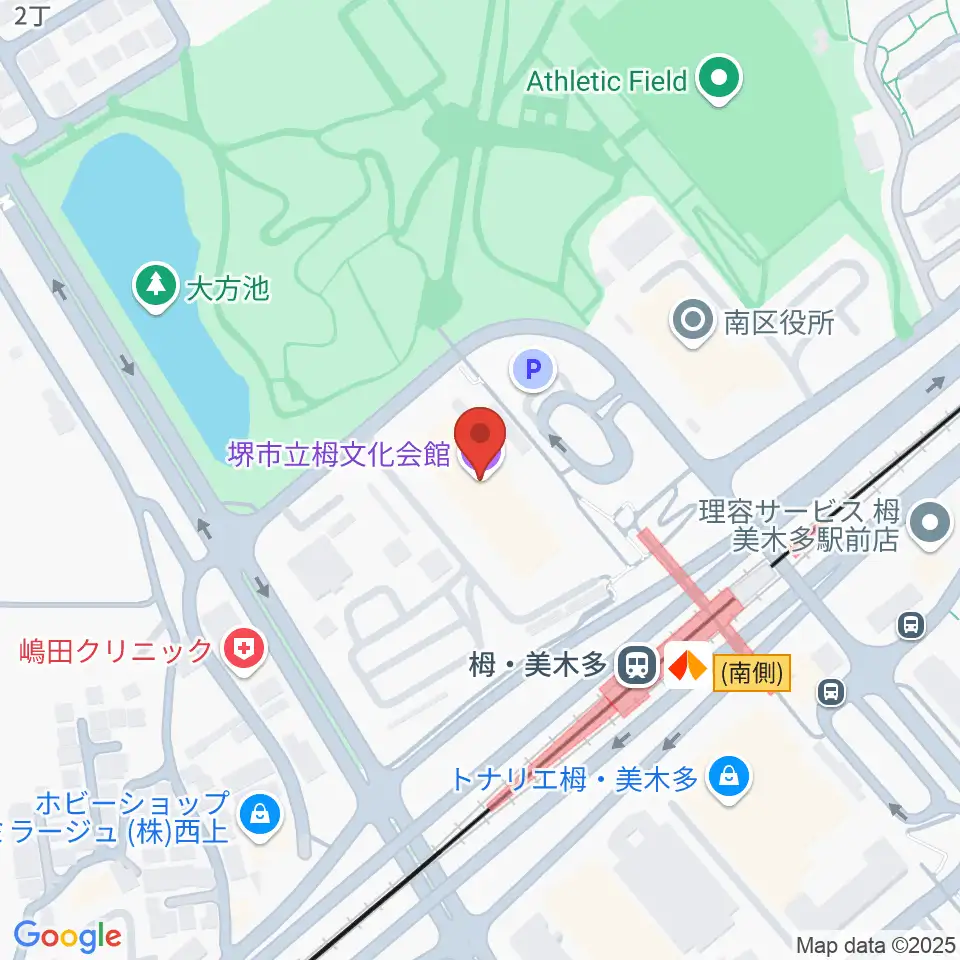 堺市立栂文化会館周辺のホテル一覧地図