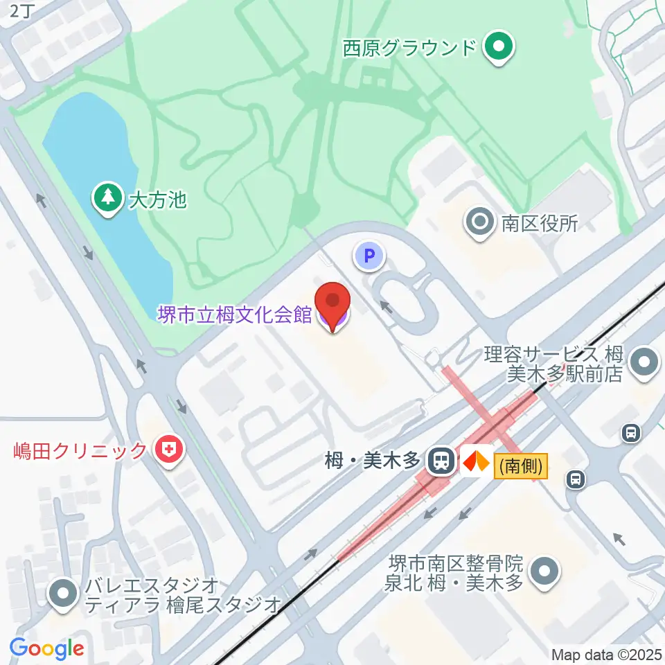 堺市立栂文化会館周辺のホテル一覧地図