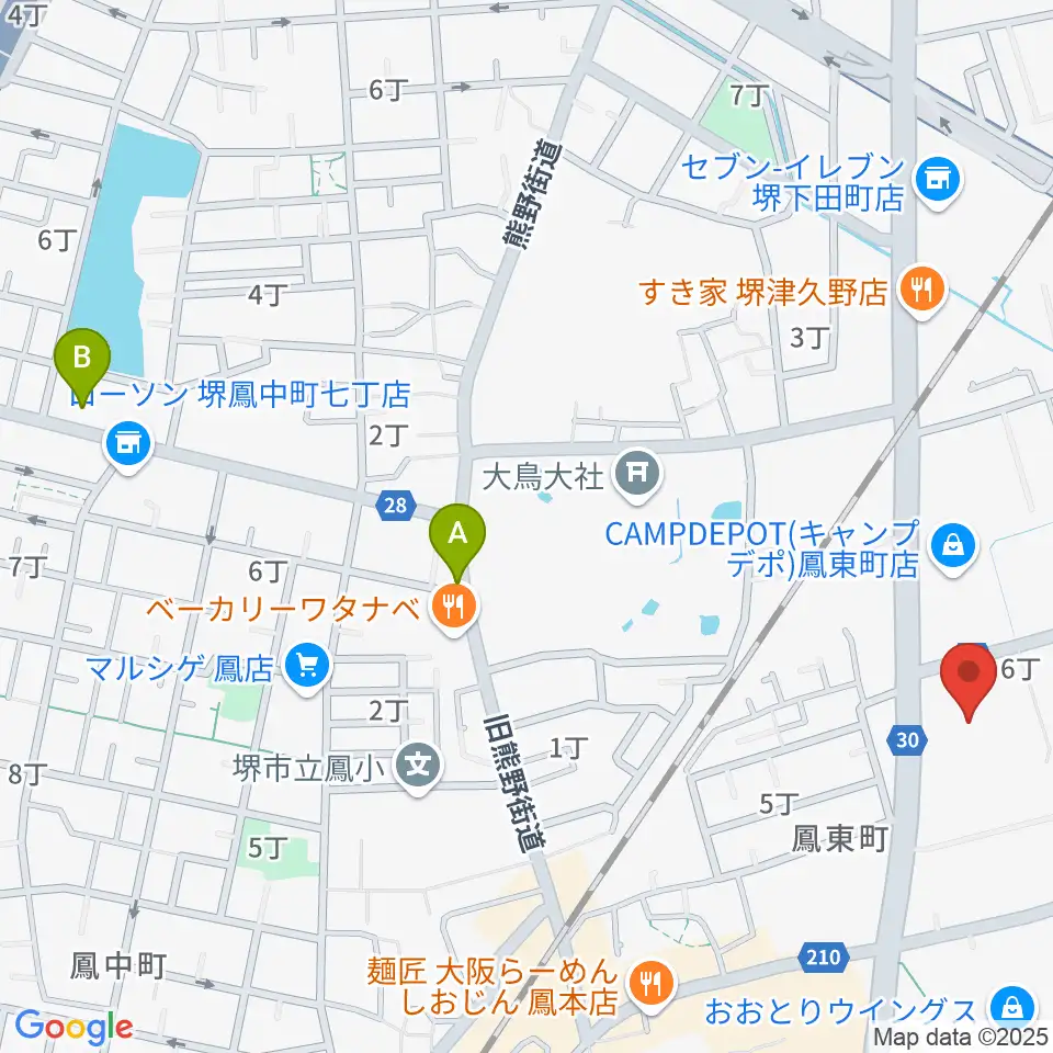 堺市西文化会館ウェスティ周辺のホテル一覧地図
