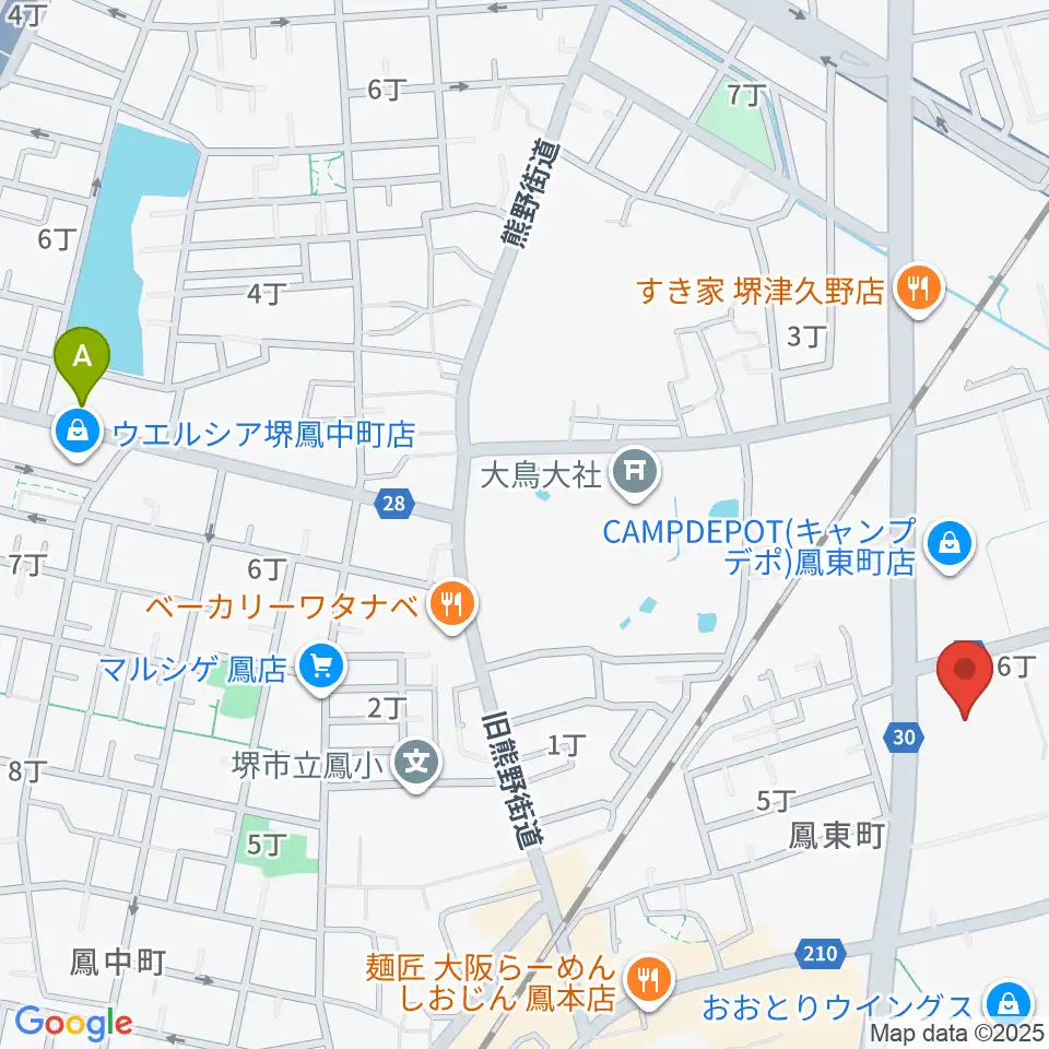堺市西文化会館ウェスティ周辺のホテル一覧地図