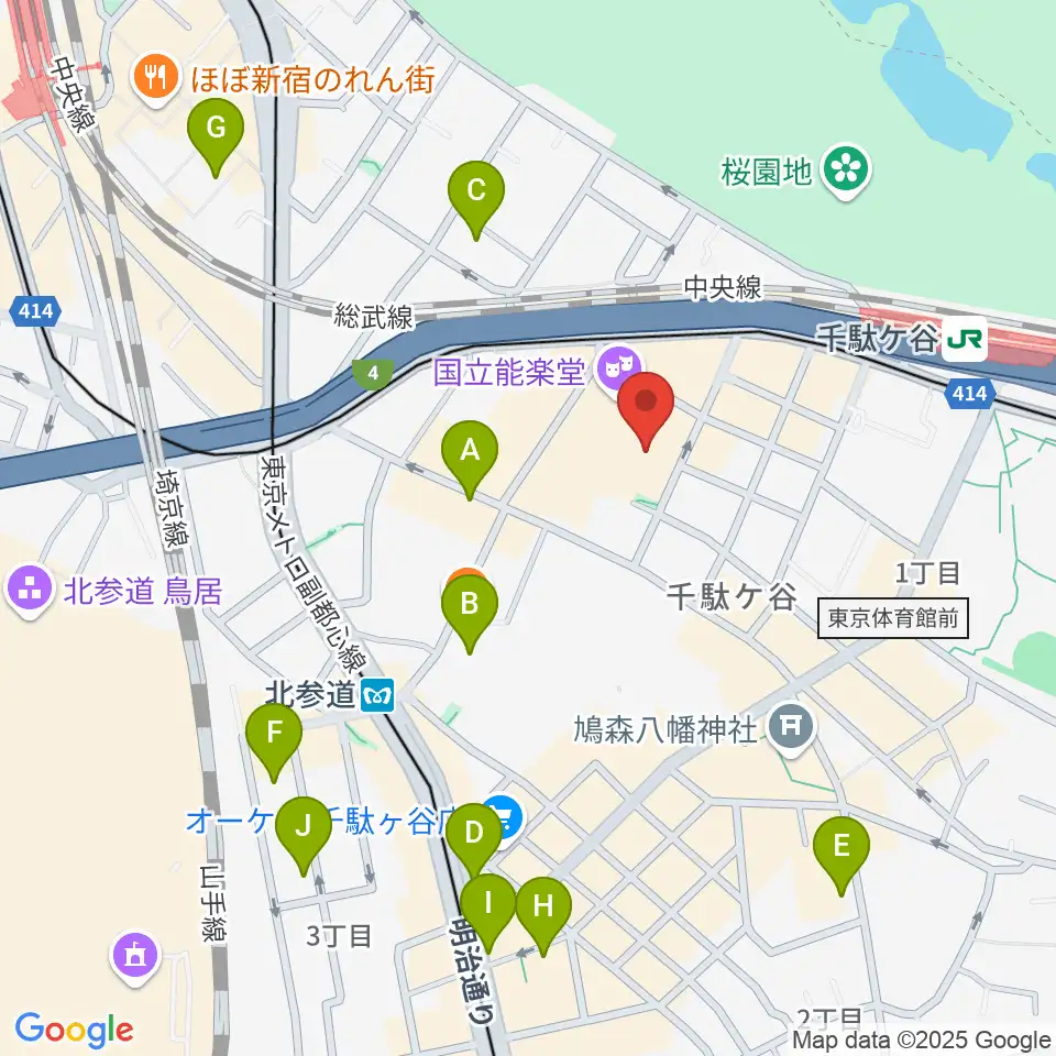 国立能楽堂周辺のホテル一覧地図
