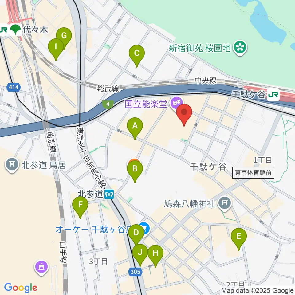 国立能楽堂周辺のホテル一覧地図