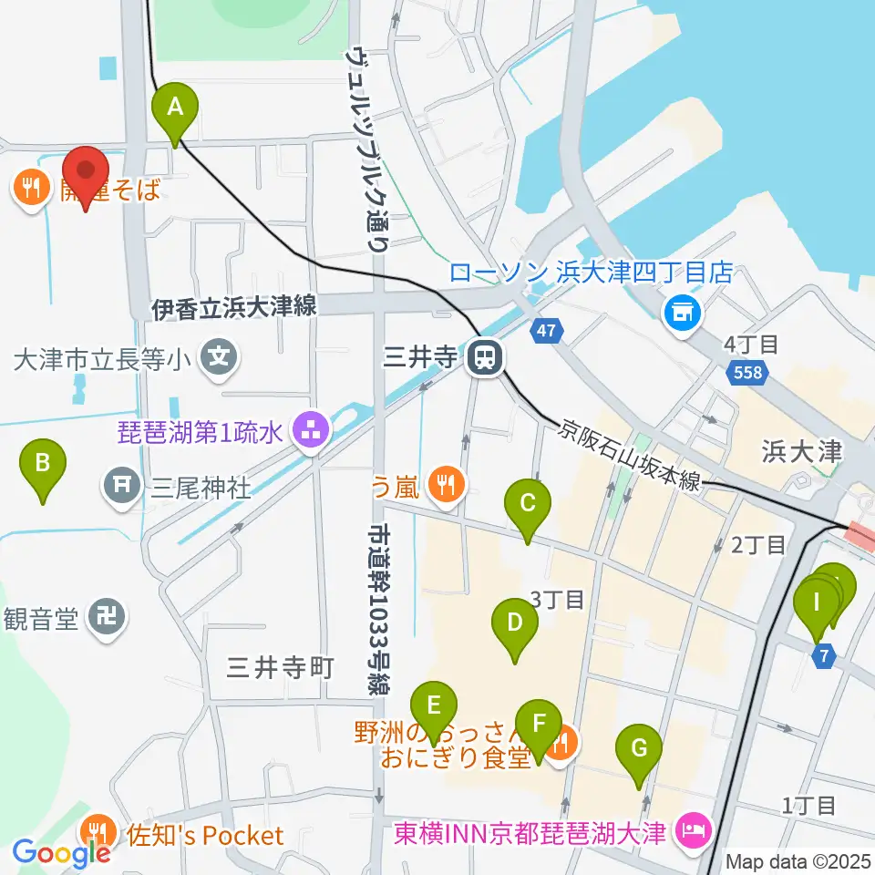 大津市伝統芸能会館周辺のホテル一覧地図