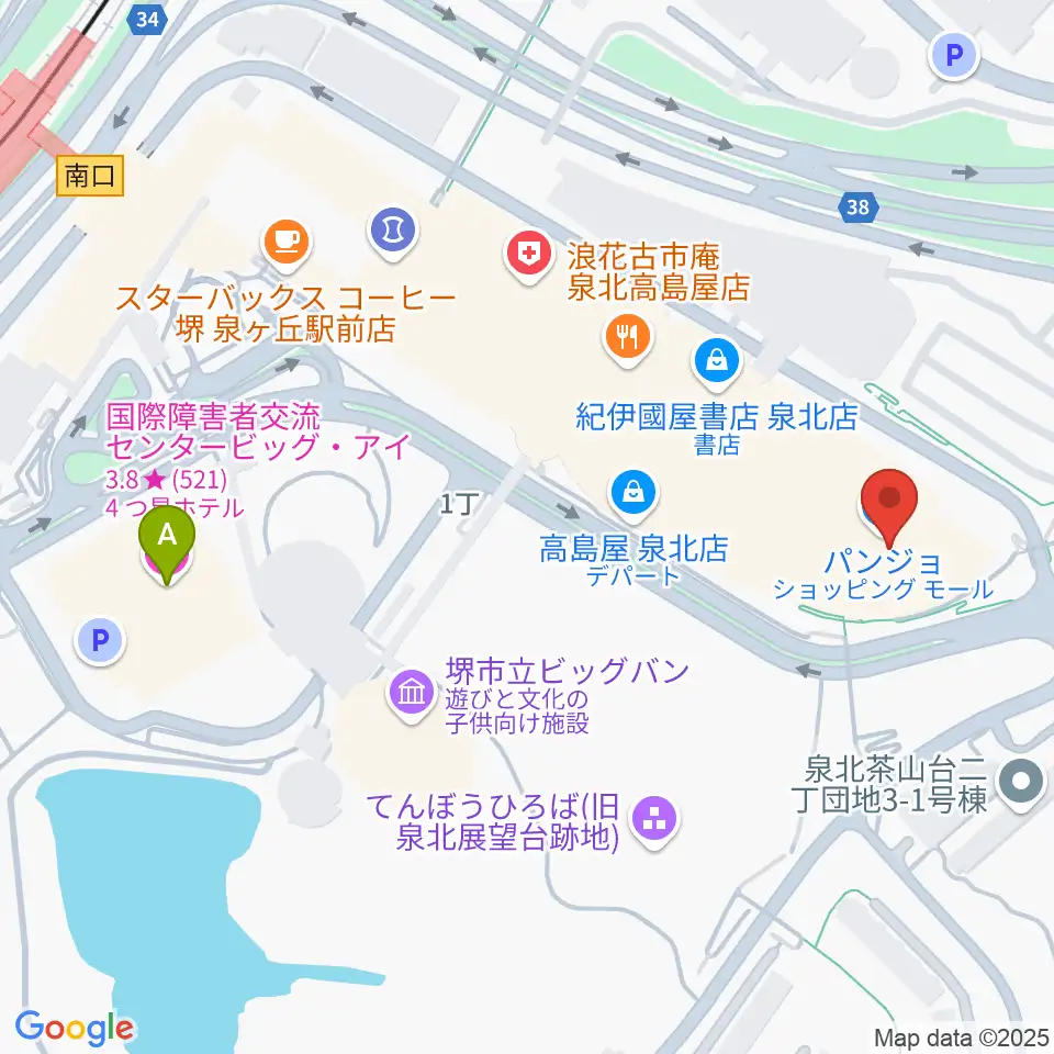 パンジョホール周辺のホテル一覧地図