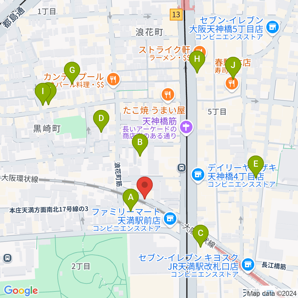 じゃず家周辺のホテル一覧地図