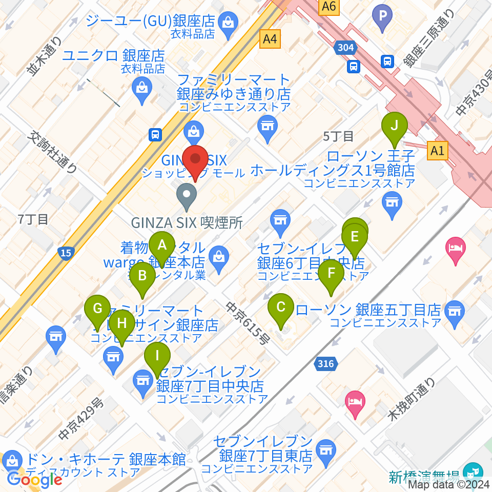 観世能楽堂周辺のホテル一覧地図