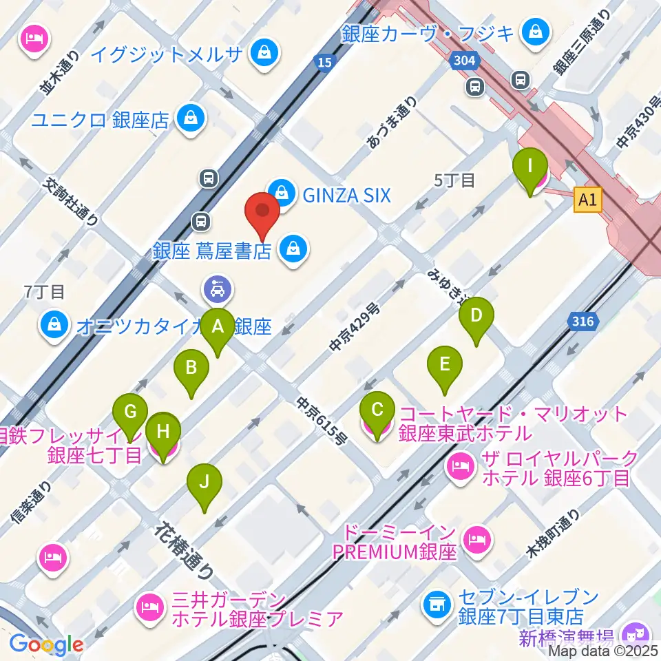 観世能楽堂周辺のホテル一覧地図
