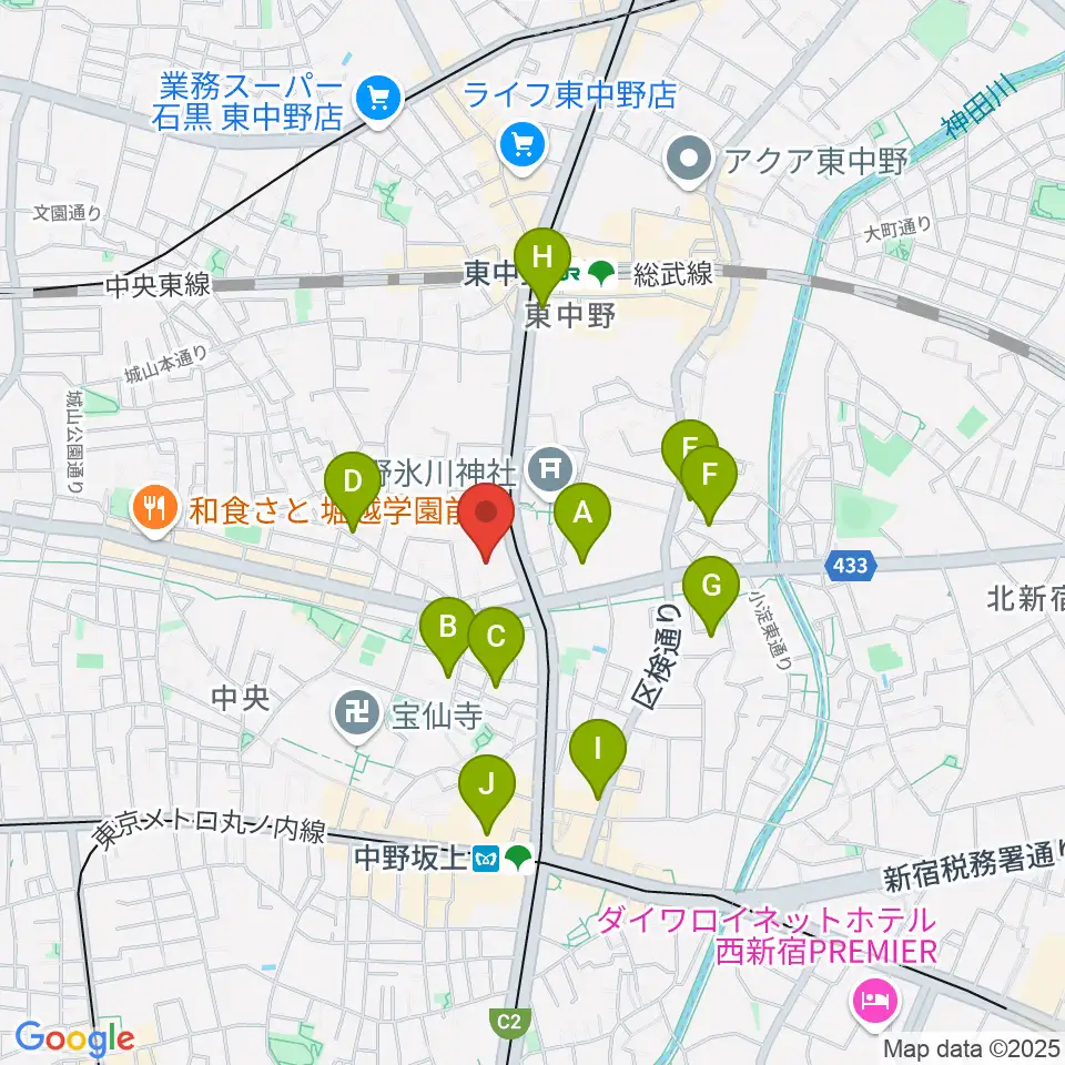 梅若能楽学院会館周辺のホテル一覧地図