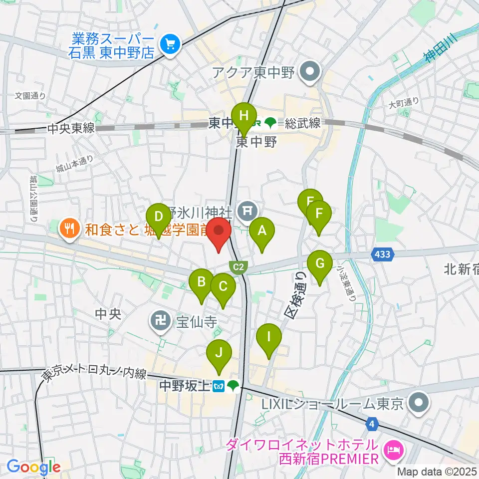梅若能楽学院会館周辺のホテル一覧地図