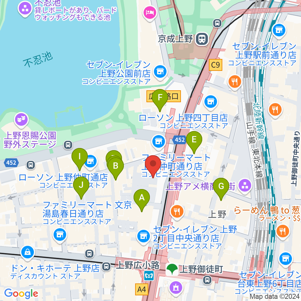 鈴本演芸場周辺のホテル一覧地図