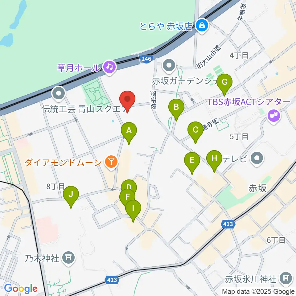 ドイツ文化会館 OAGホール周辺のホテル一覧地図