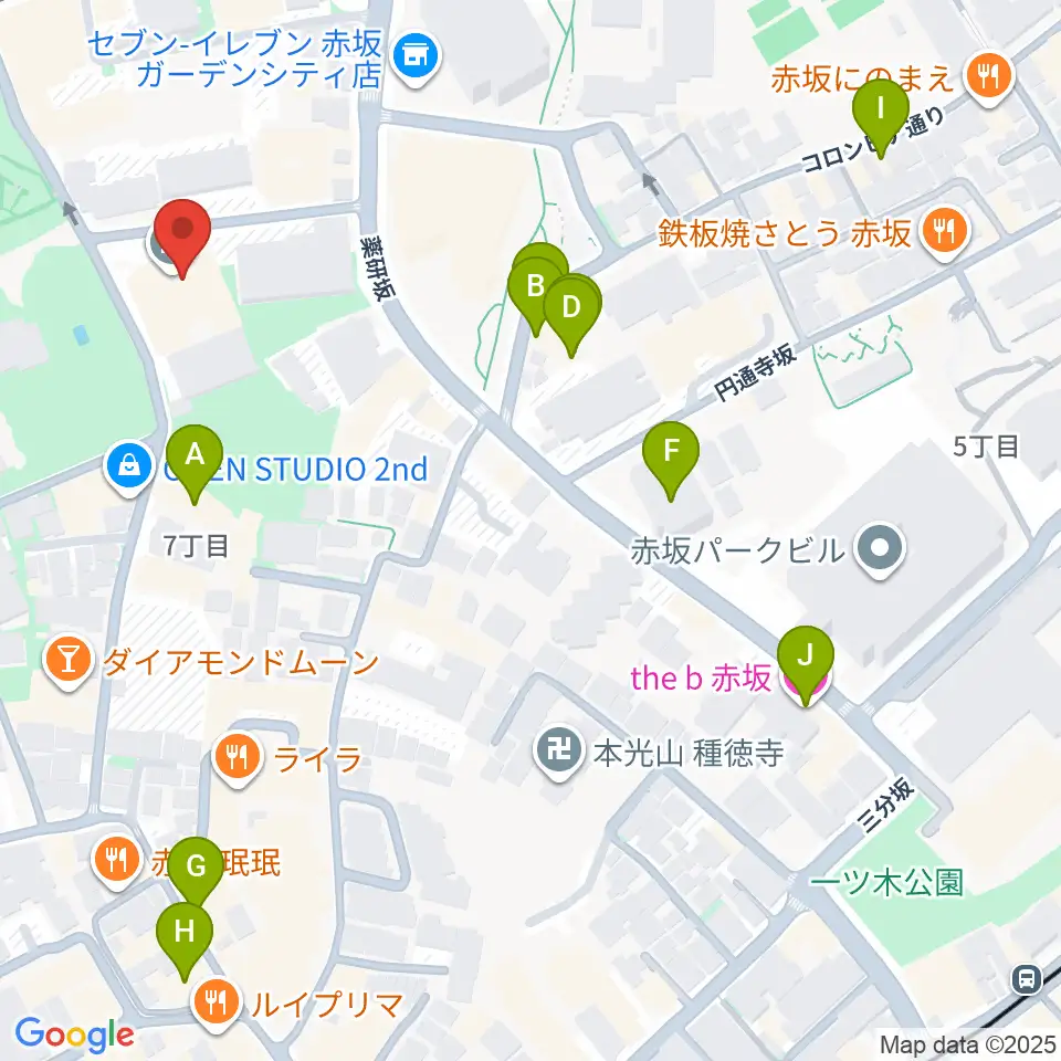 ドイツ文化会館 OAGホール周辺のホテル一覧地図